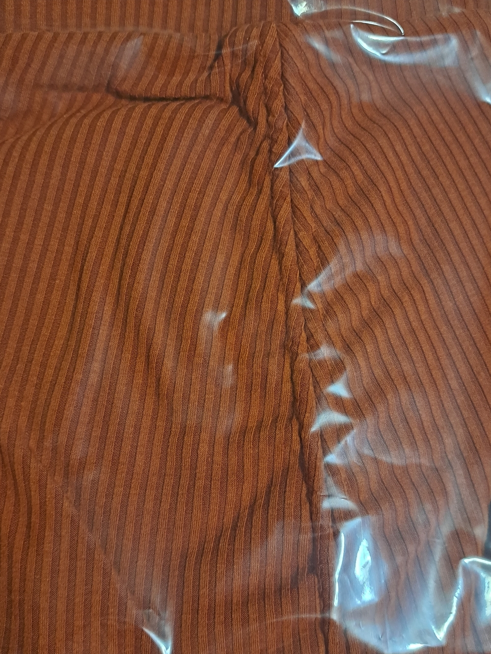 iris Rust Ribbed Drawstring Midi Skirt - Picture 4 of 4